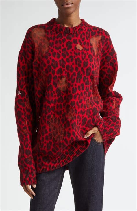 leopard versace dress|Versace Leopard Virgin Wool Jacquard Sweater Dress .